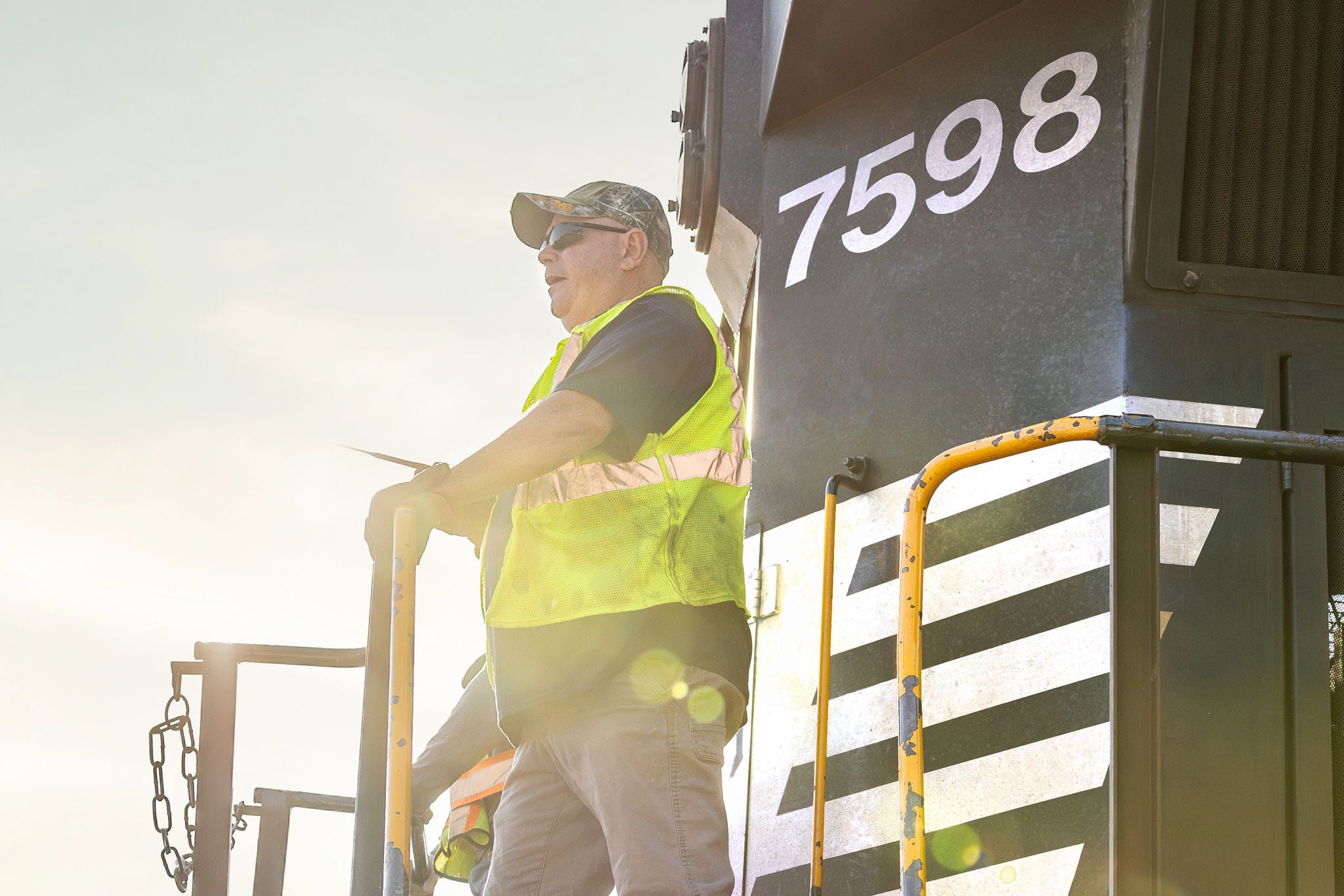 Man on train Norfolk Southern better way