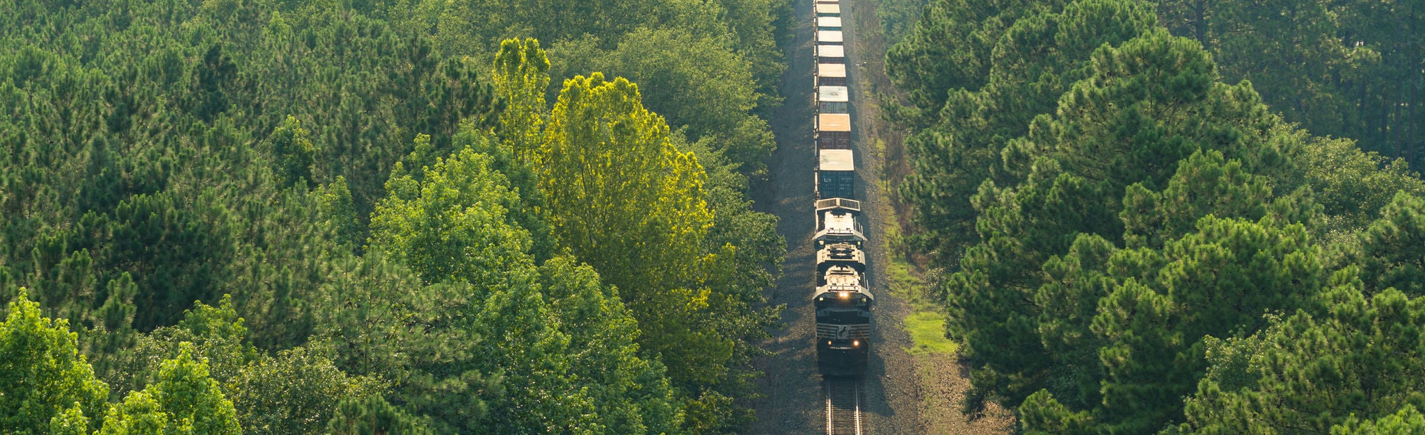 Norfolk Southern train at sun set vision and values